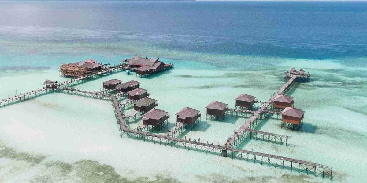 Die Insel Maratua, Teil von Derawan
