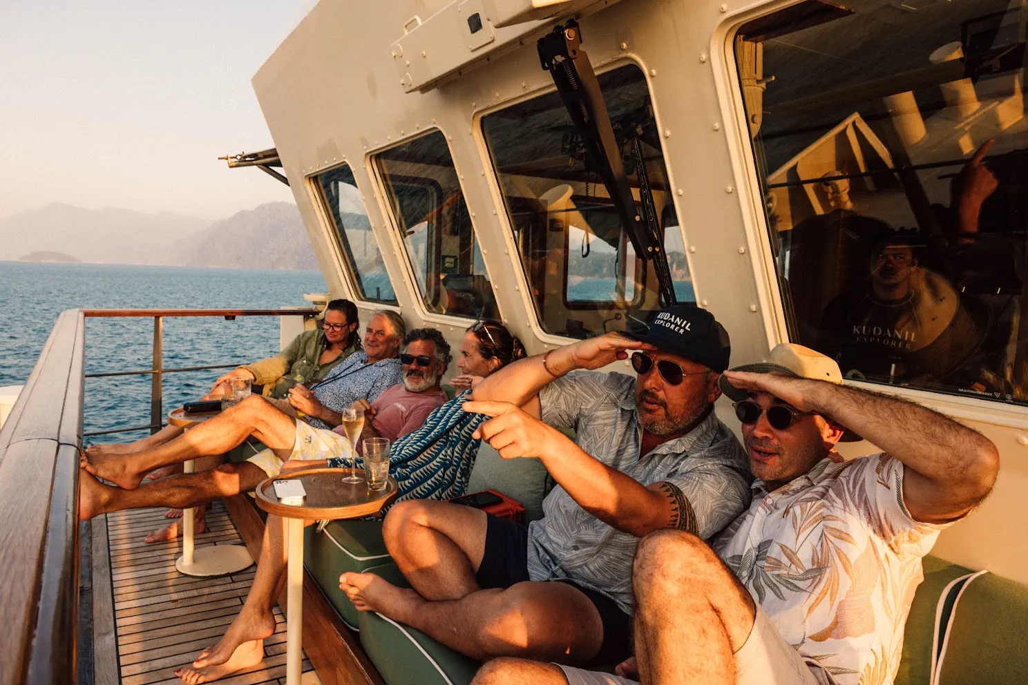 Upper Deck Bow chill area Kudanil Explorer | Komodo Luxury