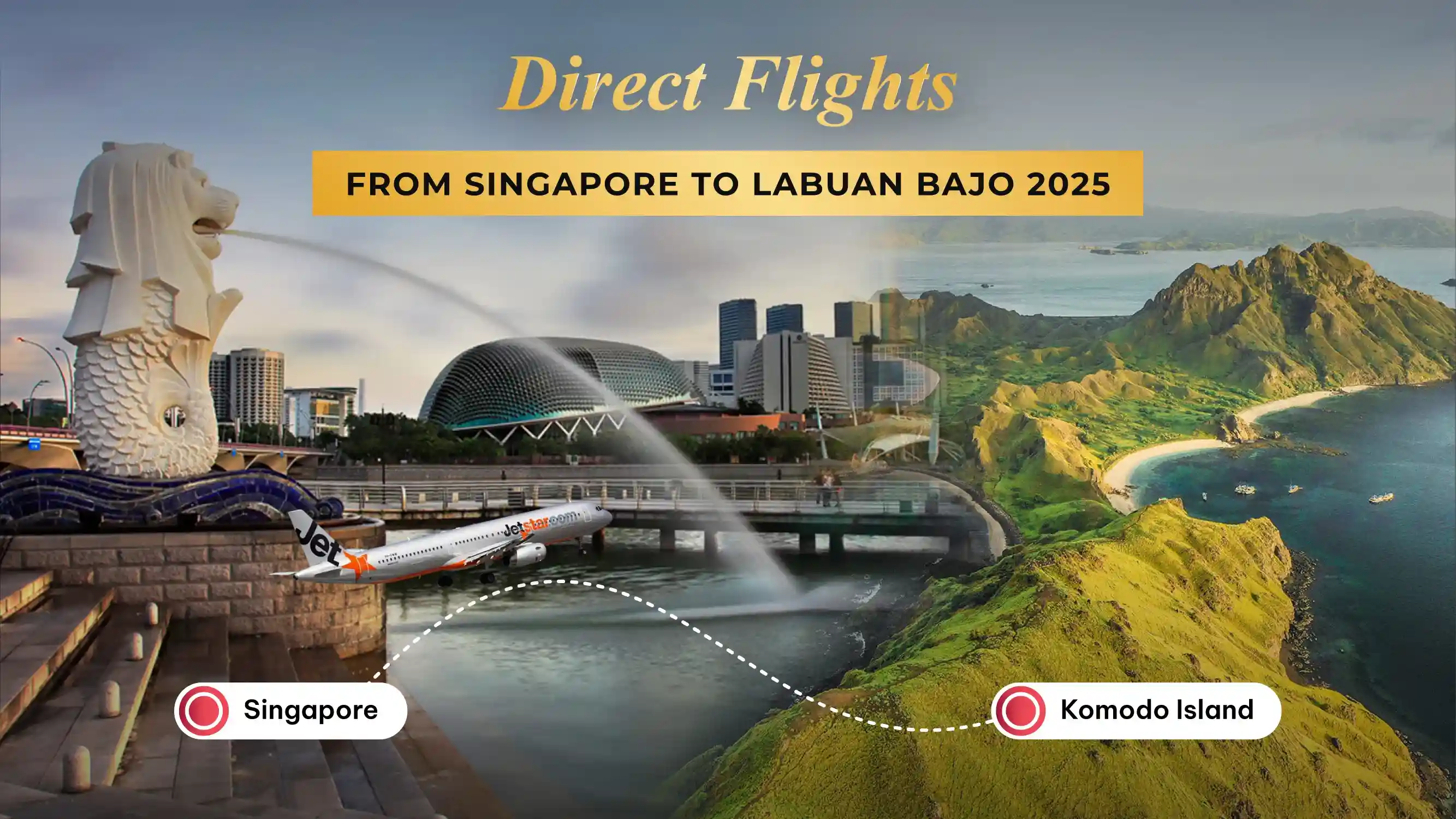 Direct flight from Singapore to Komodo Island