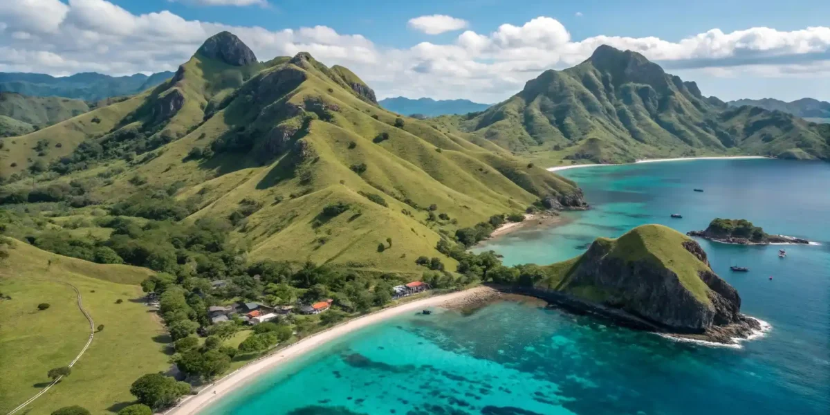 Drohnenaufnahme von Flores | Komodo Luxury