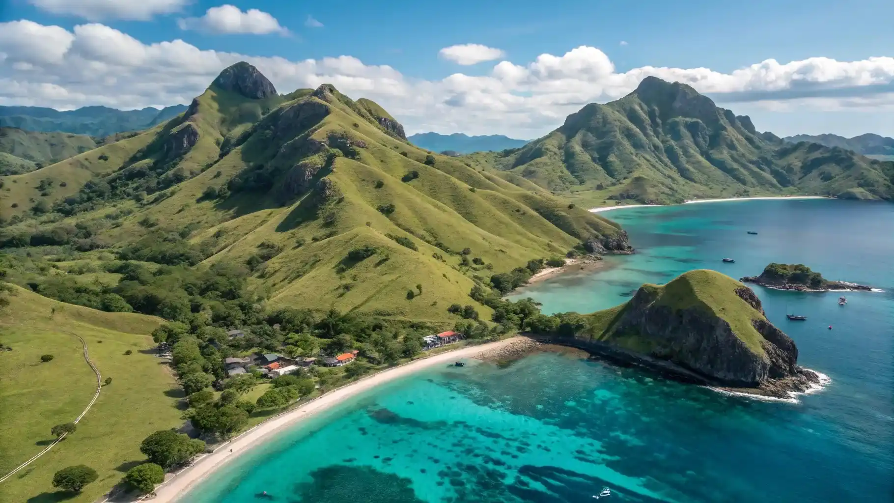 Drohnenaufnahme von Flores | Komodo Luxury