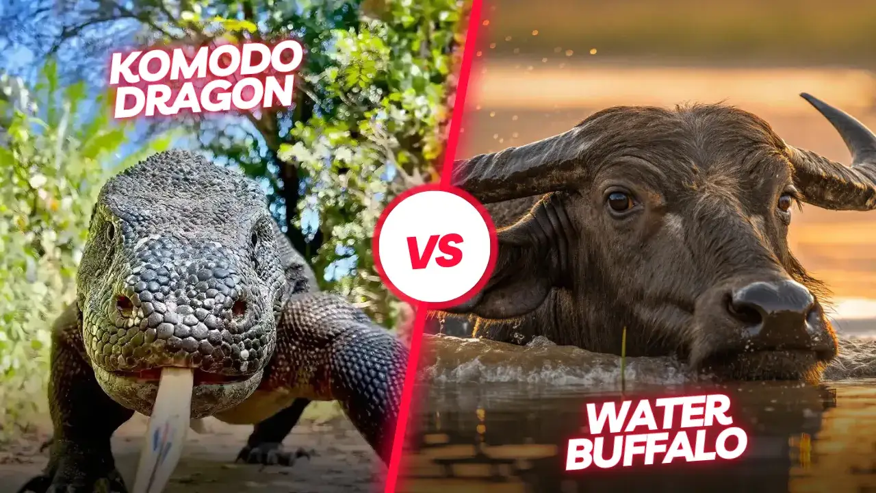Komodo dragon vs Water Buffalo | Komodo Luxury