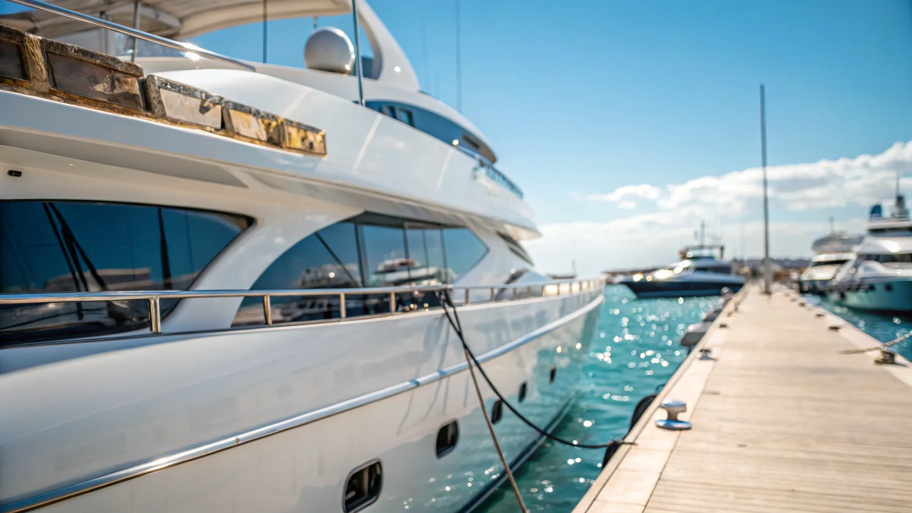 Yacht im Yachthafen | Bootsreparaturdienst | Komodo Luxury